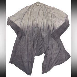 Barefoot Dreams Cozychic Lite Calypso Ombré Open Front Waterfall Cardigan L/XL